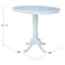 International Concepts Round 36 in Rd Top Pedestal Table, 12 in Leaf, 40.9 inH, Adjustable Height, White, 36 W, 48 L, Wood K08-36RXT-6B-2 - alternate 2